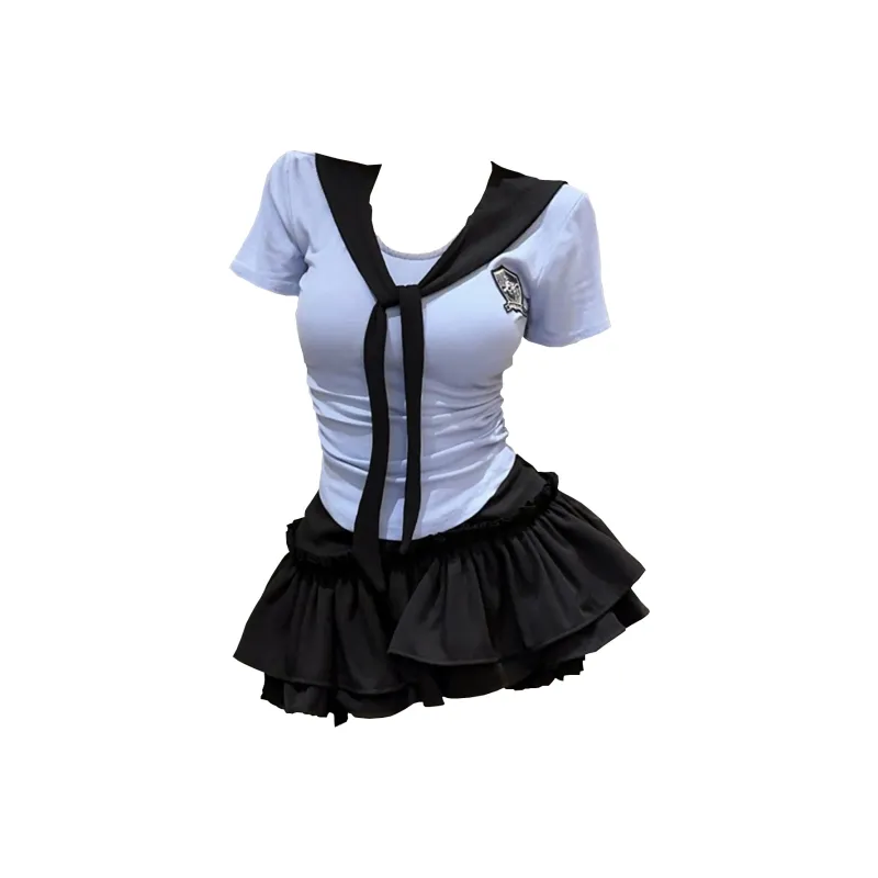 Si Bei'er Two Piece Skirt Sets Women's-0