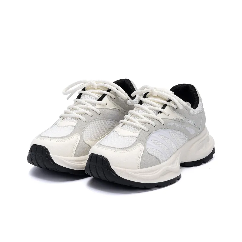 HUANQIU Coverage Lightweight Height Increasing Low Top Chunky Sneakers Women's-11