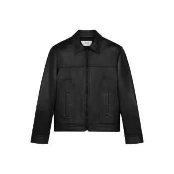 CELINE Leather Jacket Men's Black