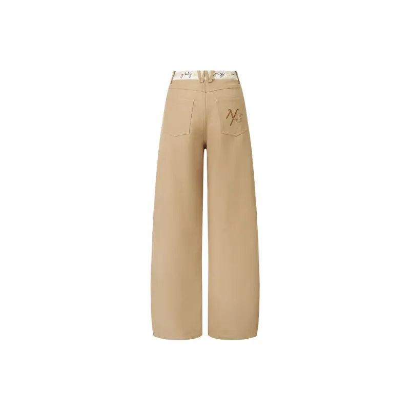 NAWS Spring Summer Candy Casual Pants Straight Fit Women's-1