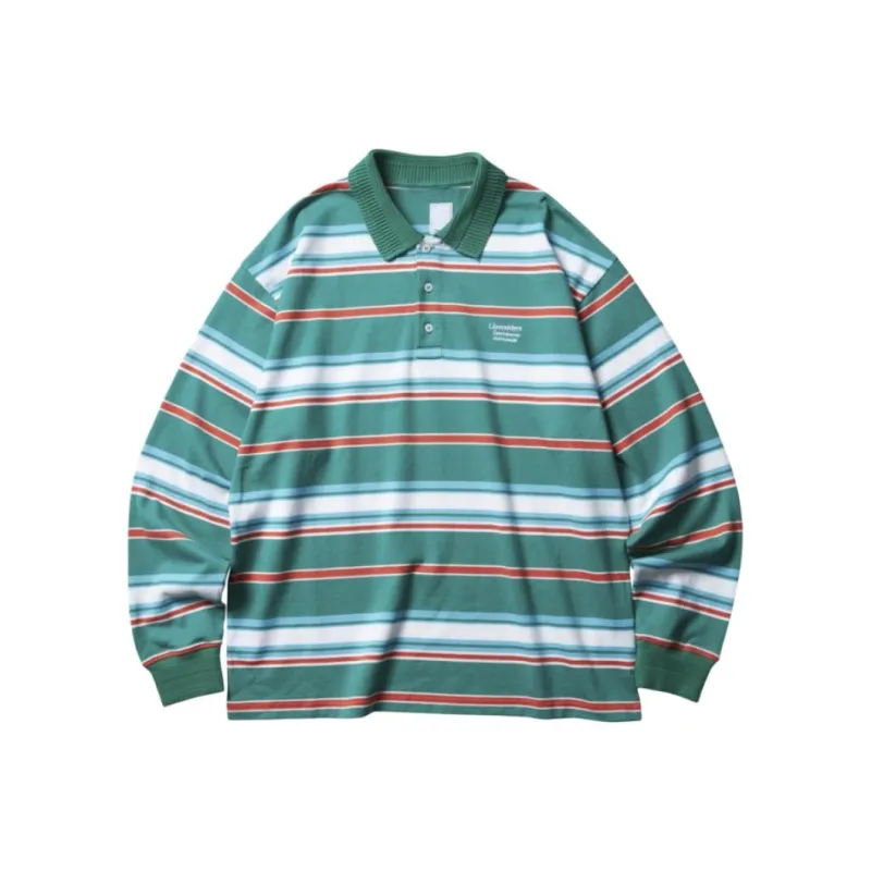 Liberaiders MULTI STRIPE L/S POLO SHIRT Polo Shirt Unisex-0