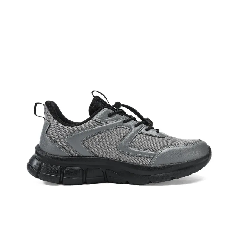 ZULIZ Sports Elderly Shoes Casual Shoes Men Low Top Black/Black White/Dark Gray-12