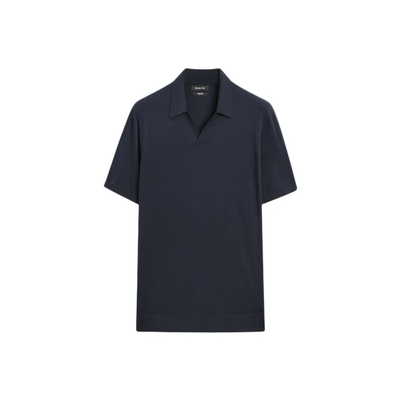 Massimo Dutti Polo Shirts Men Sea Blue-0