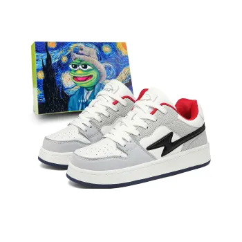 Pepe The Frog Cushioned Wear Resistant Breathable Slip Resistant Low Top Skateboard Shoes Unisex