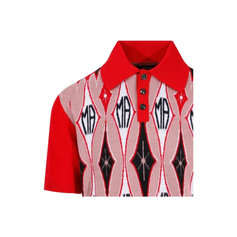 AMIRI Polo Shirts Men Red-2