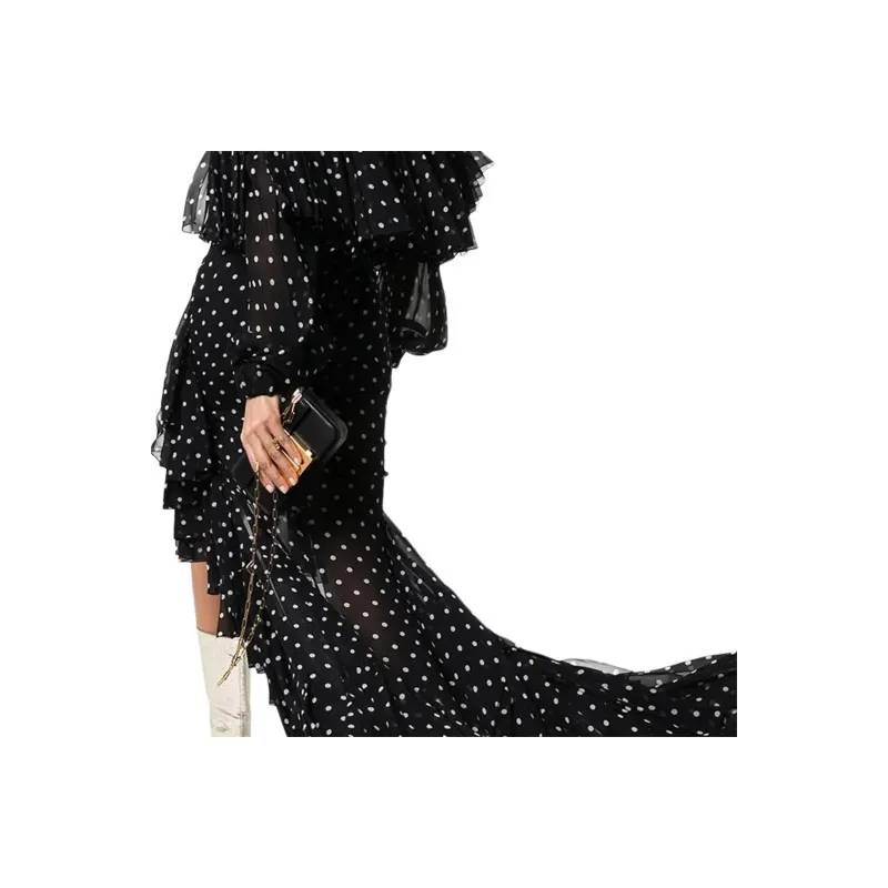 BALMAIN Long Sleeved Dress Women's Black-4