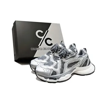 Colorful Creations Slip Resistant, Abrasion Resistant, Breathable, Height Increasing Low Top Chunky Sneakers Men's