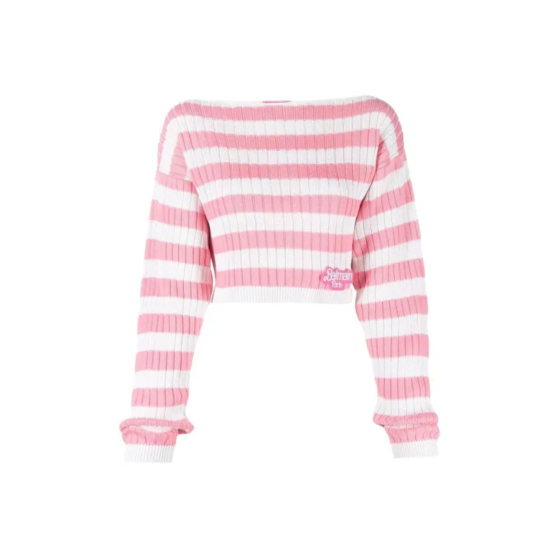BALMAIN FW22 Loose Fit Sweater Women's Pink-0