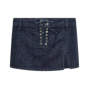 Ludovic De Saint Sernin Denim Short Skirts Women's Blue