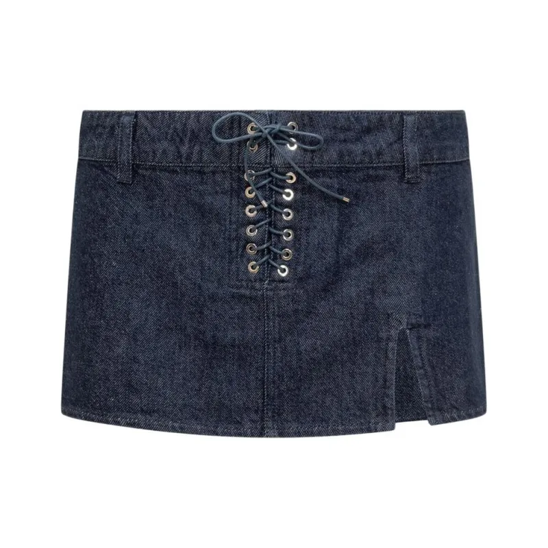 Ludovic De Saint Sernin Denim Short Skirts Women's Blue-0