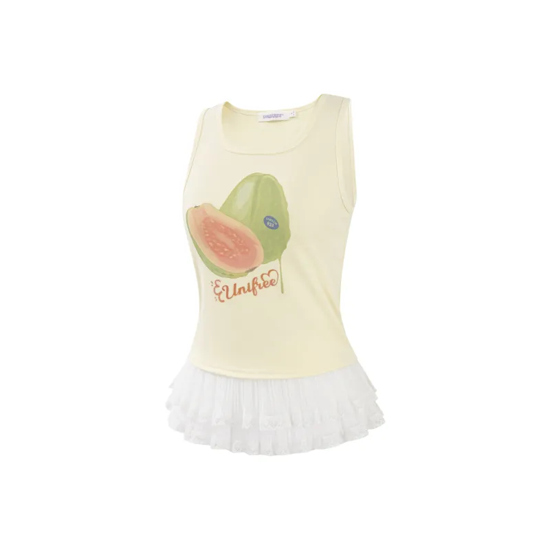 Unifree Tank Tops Women's Yellow Without Pads-2