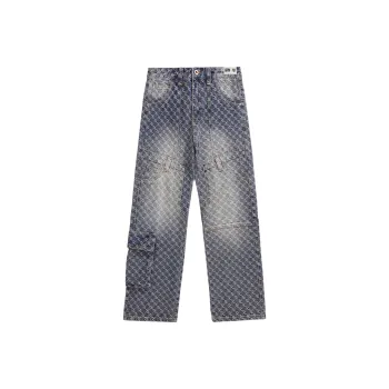 FCB ARCELONA Jeans Unisex Vintage Blue
