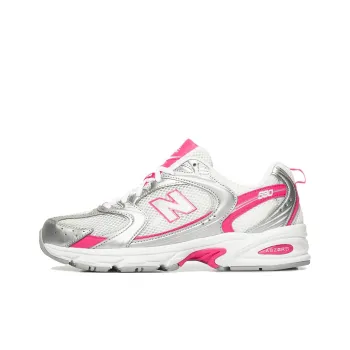 New Balance NB 530 Anti Slip Wear Resistant Low Top Running Shoes Women's Silver Pink