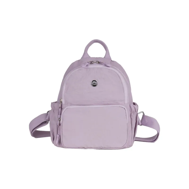 DALO Nylon Backpack Women's Purple/Black/Yellow/White-0