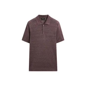 Massimo Dutti Polo Shirts Men Brown