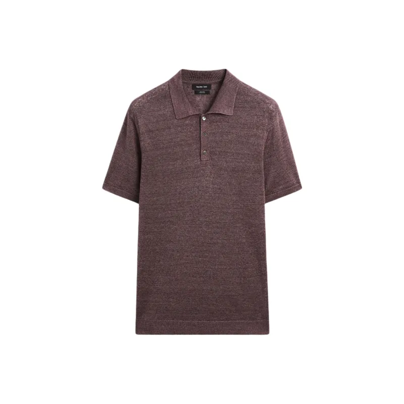 Massimo Dutti Polo Shirts Men Brown-0