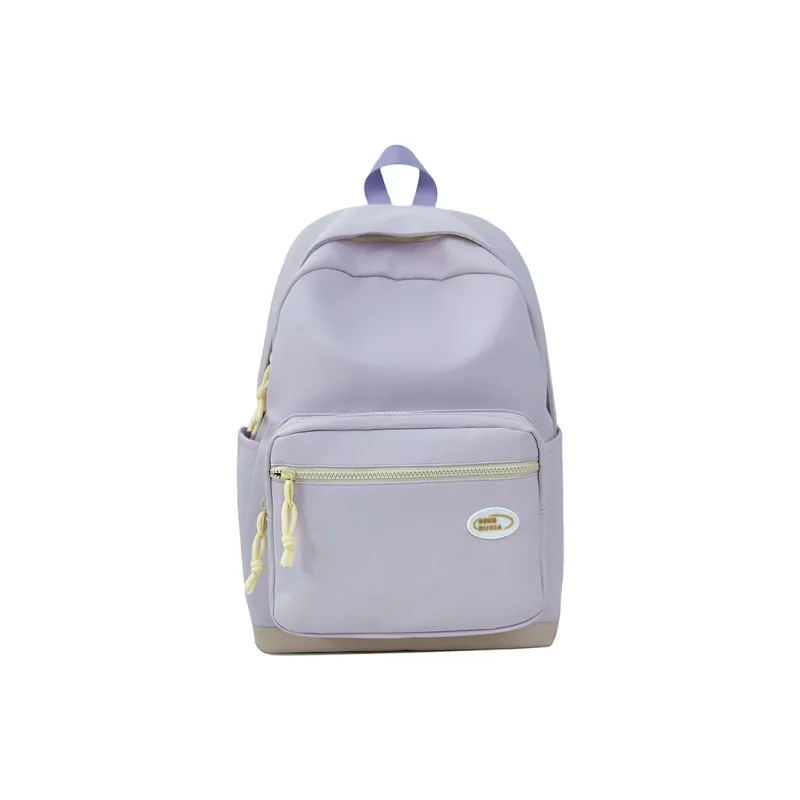 BAODIDAISHU Nylon Backpack Unisex Yellow/Black/Light Gray/Blue/Purple/Green-19