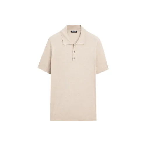 Massimo Dutti Polo Shirts Men Beige Brown