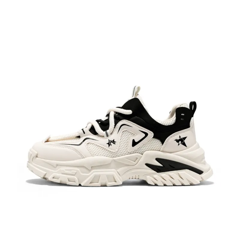 Bookish Star Anti Slip Wear Resistant Low Top Chunky Sneakers Men's-0