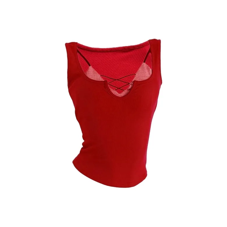 YGPRW Tank Tops Women's Red-0