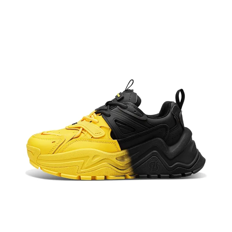 Daisy Fellowes Mango Shoes Low Top Chunky Sneakers Unisex Black Yellow-0