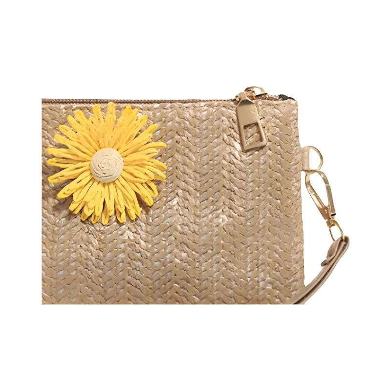 CHISIY Fabric Wrist Bags Clutches Small Size Women's Coffee-1