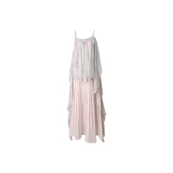 Mu Xiao Xin Slip Dresses Women's Rock Sugar Powder