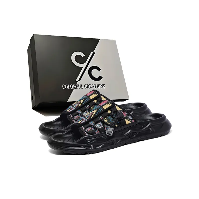 Colorful Creations EVA Stitching Quiet, Slip Resistant, Quick Dry Slide Slippers Men's-5