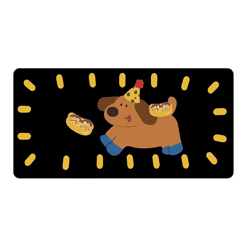 DANYIN V SION Line Kitten Extra Large Women's Office Study Gaming Computer Keyboard Leather Desk Mats Mouse Pads-23