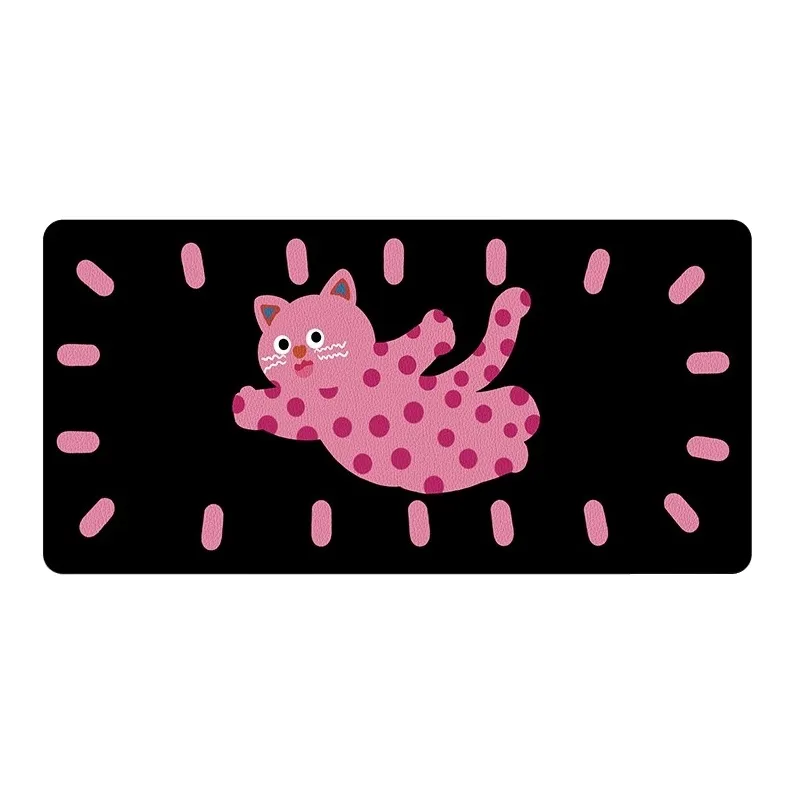 DANYIN V SION Line Kitten Extra Large Women's Office Study Gaming Computer Keyboard Leather Desk Mats Mouse Pads-20