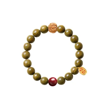 ZUIWENGLANGYASHANWENCHUANG Green Sandalwood Bracelets Unisex