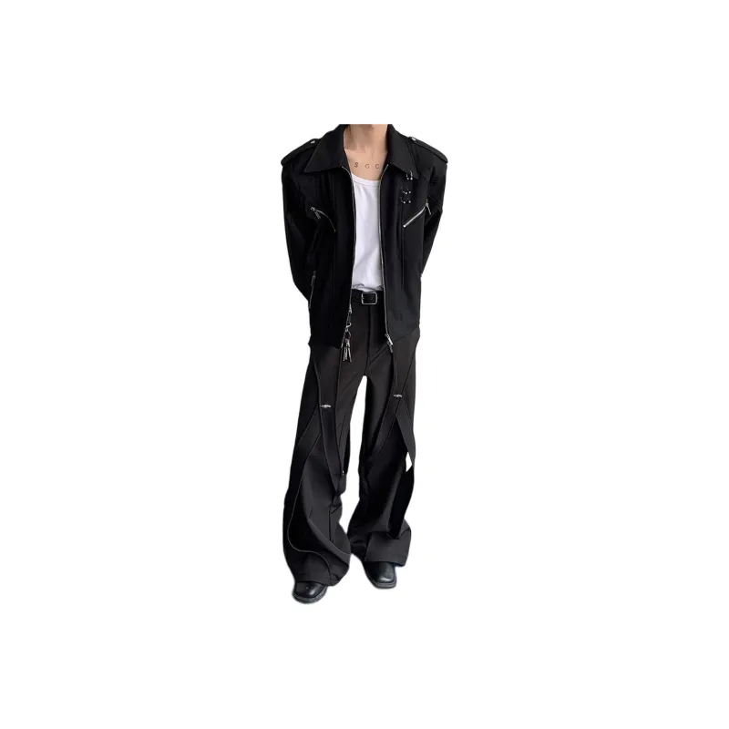 CORNILOT Casual Pants Unisex Black-1