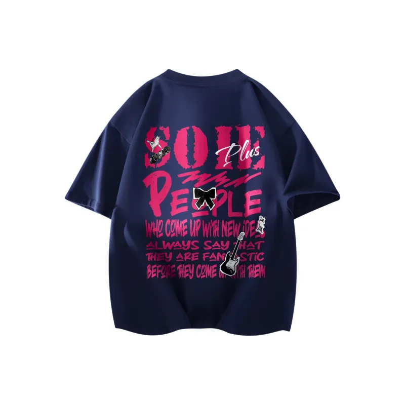 SOIE T-Shirts Unisex Navy Blue-0