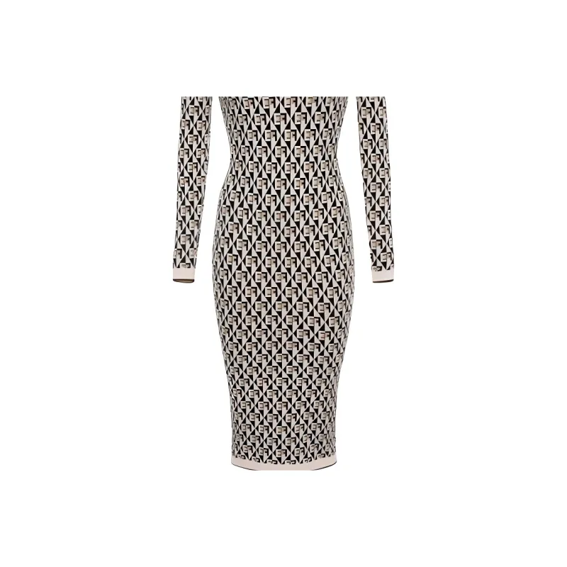 Elisabetta Franchi Long Sleeved Dress Women's Black-3