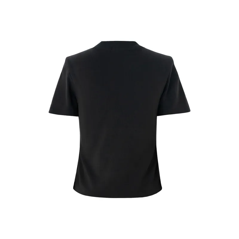 SOON FLOWER Crop Top Women's Black-1