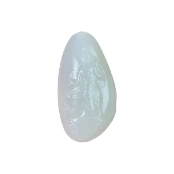 BUDOUXIAOAI Pendants White Jade/Pale Greenish White Jade Unisex