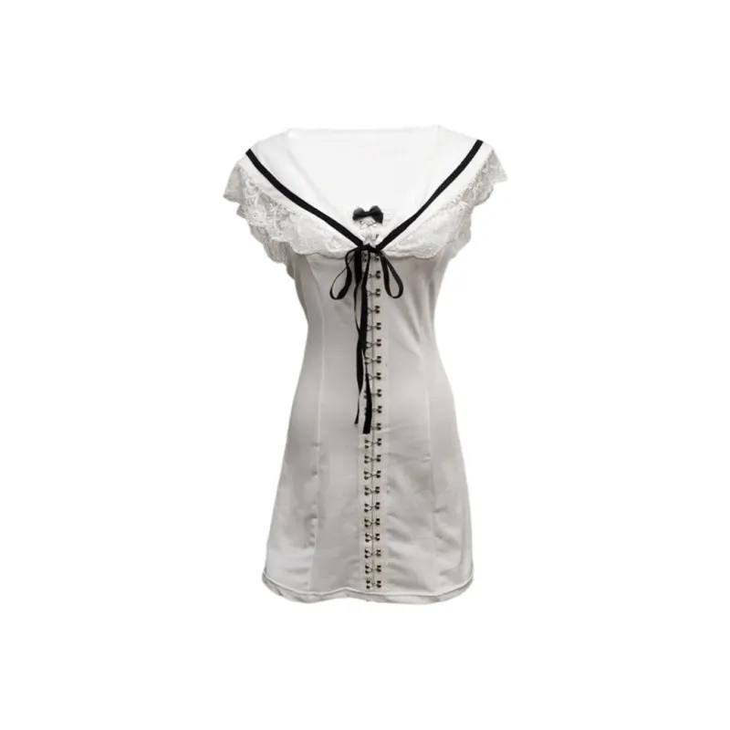 Garbege Sleeveless Dress Women's White-0
