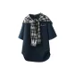 Navy Blue[Black Shawl Style]
