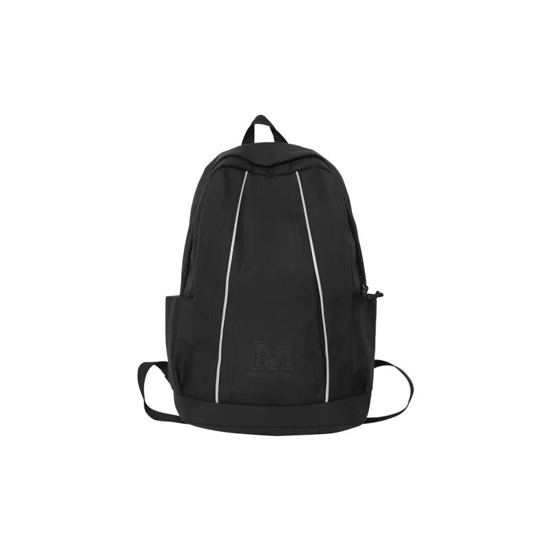AIBAG Nylon Backpack Unisex Ecru/Black/Pink-7