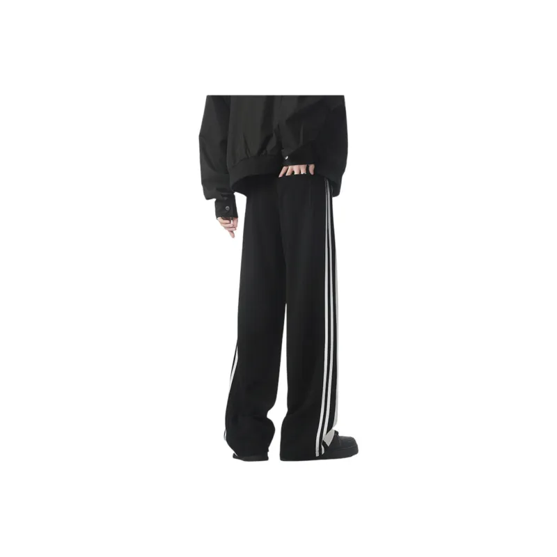 HANDAIWEI Casual Pants Unisex Black/White-1
