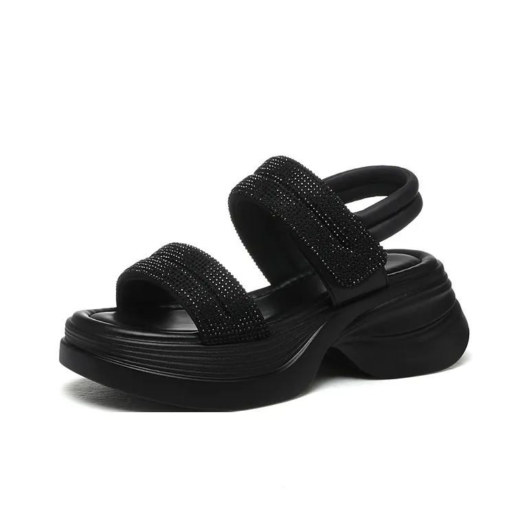 Golden Silk Rabbit One Strap Sandals Women's-0