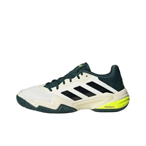 Adidas Barricade 13 Anti Slip Wear Resistant Low Top Tennis Shoes Men's White Green