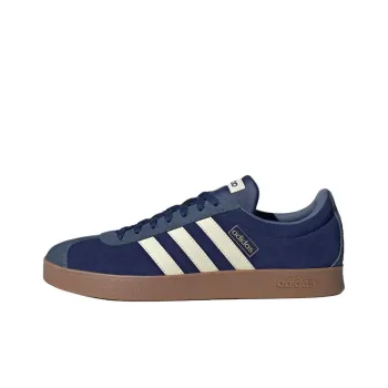 Adidas Vl Court Classic Anti Slip Wear Resistant Low Top Skateboard Shoes Unisex Dark Blue