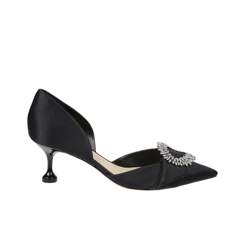 Alexandre Birman Madelina Flare 50mm Satin Pumps-1