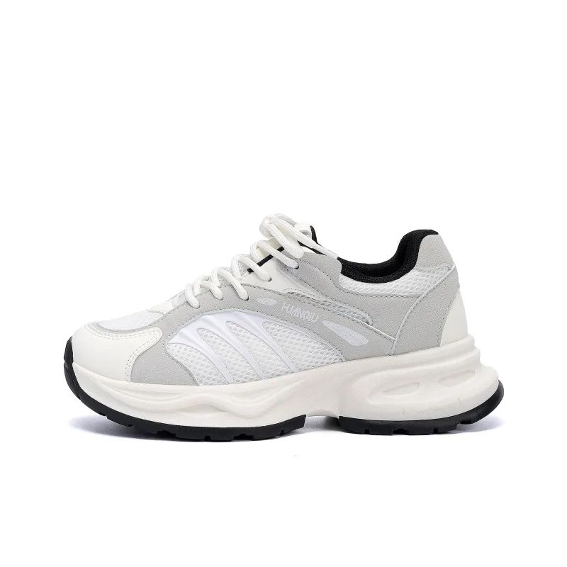 HUANQIU Coverage Lightweight Height Increasing Low Top Chunky Sneakers Women's-7