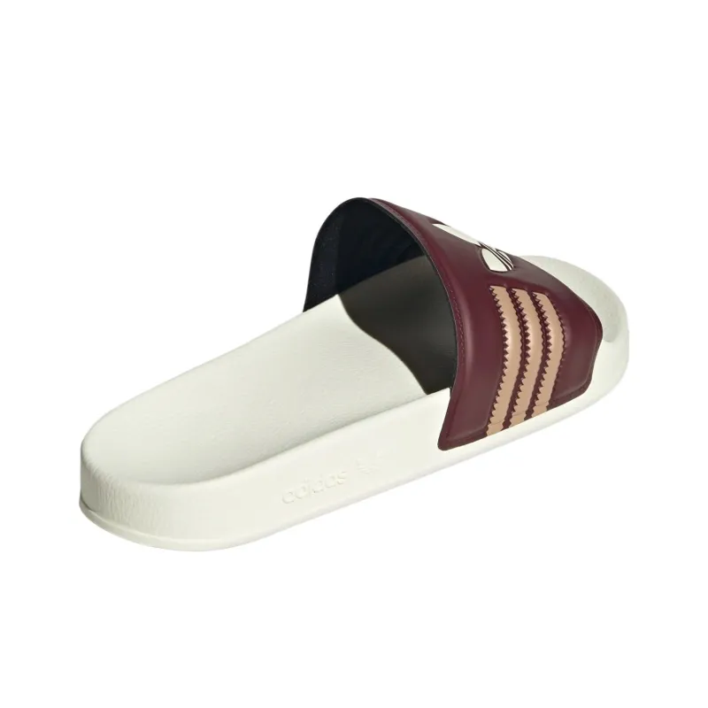 Adidas Adilette Slides Shadow Red Cream White Warm Sandstone-3