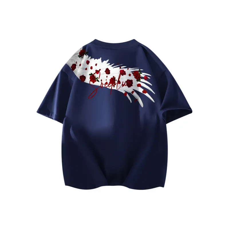 SOIE T-Shirts Unisex Navy Blue-1