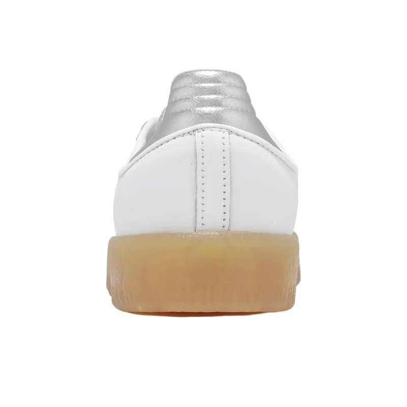Adidas Originals SAMBAE Low Top Skateboard Shoes Women's White Silver-3