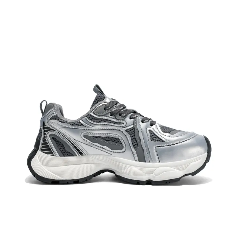 Colorful Creations Slip Resistant, Abrasion Resistant, Breathable, Height Increasing Low Top Chunky Sneakers Men's-2