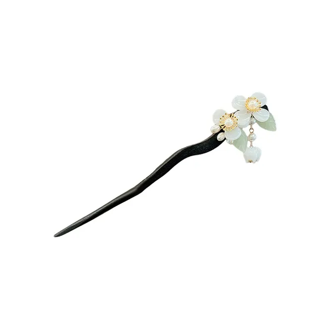 Pink Empress Wooden Hairpins Women's-0